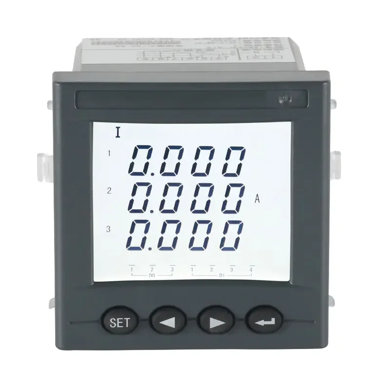

45~65Hz LCD Display AC Current Meter Ammeter Panel Mount For Three Phase Current Measurement