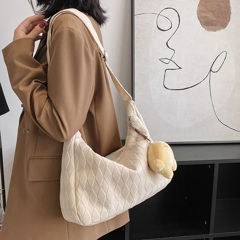 

Women's Bag 2022 New Trend Canvas Shoulder Crossbody Bags for Woman Korean Fashion Large Girl Bag Luxury Designer Female Handbag