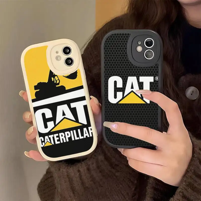 

C-Caterpillars Cat logo Phone Case Hard Leather for iPhone 13 12 Mini 11 14 Pro Max Xs X Xr 7 8 Plus 6 6s Se 2022 silicone Cover