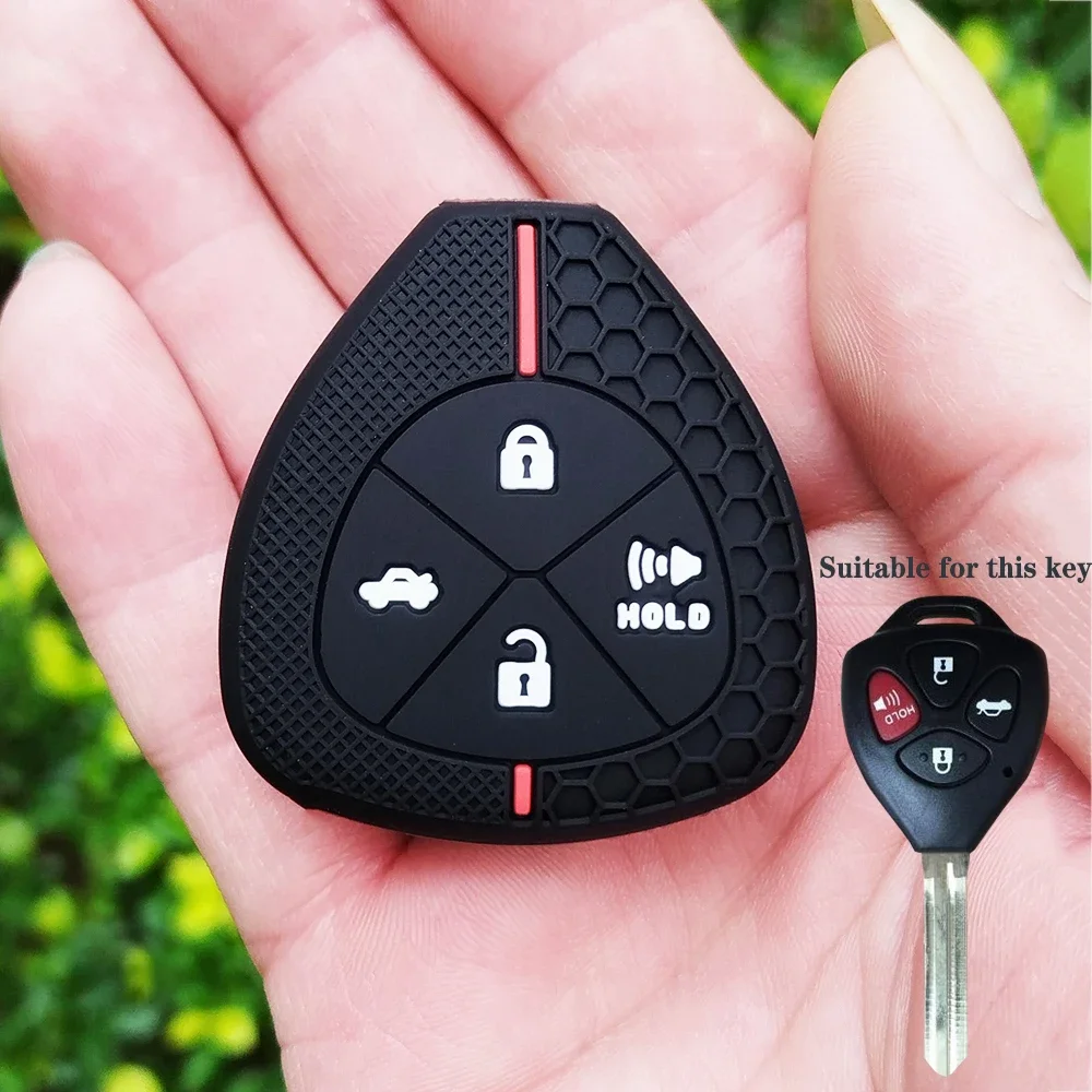 4-кнопочный брелок для ключей чехол автомобиля Toyota Camry Reiz Yaris Vitz Vios Rav4 Ractis Auris HiLux