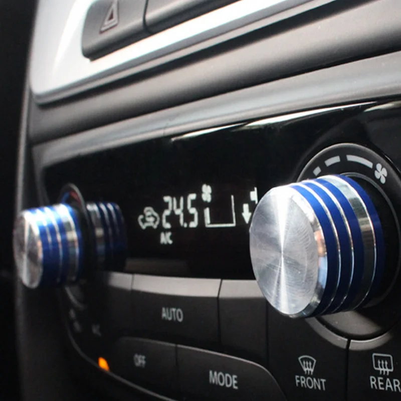 

SBTMY 2 шт./компл. автомобильная регулировка кондиционера, металлическая декоративная ручка, подходит для Suzuki Vitara 2015 2016