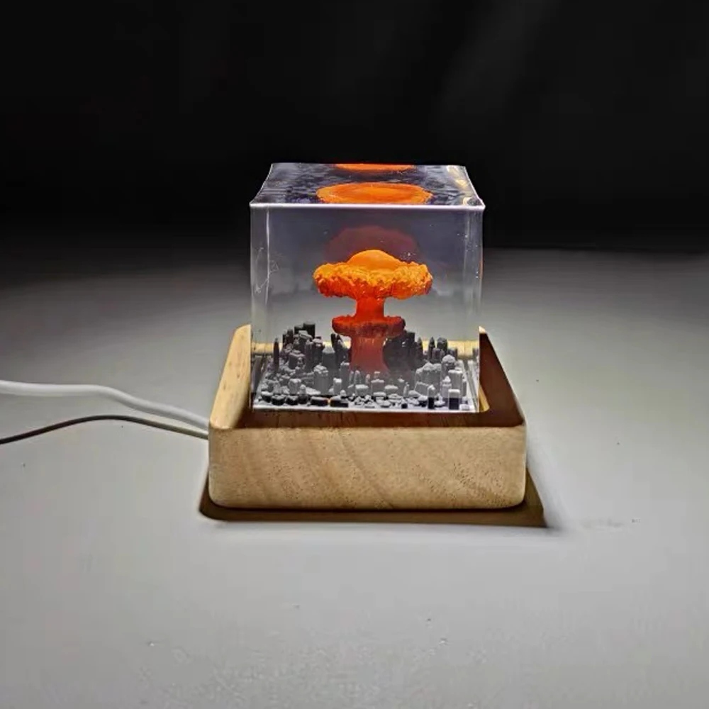 5 см кубический организм из смолы 7 цветов настольная лампа креативное искусство