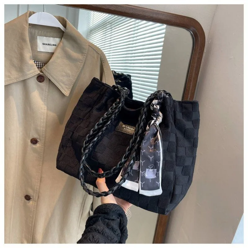 Новая вместительная сумка Женская Повседневная универсальная Холщовая Сумка