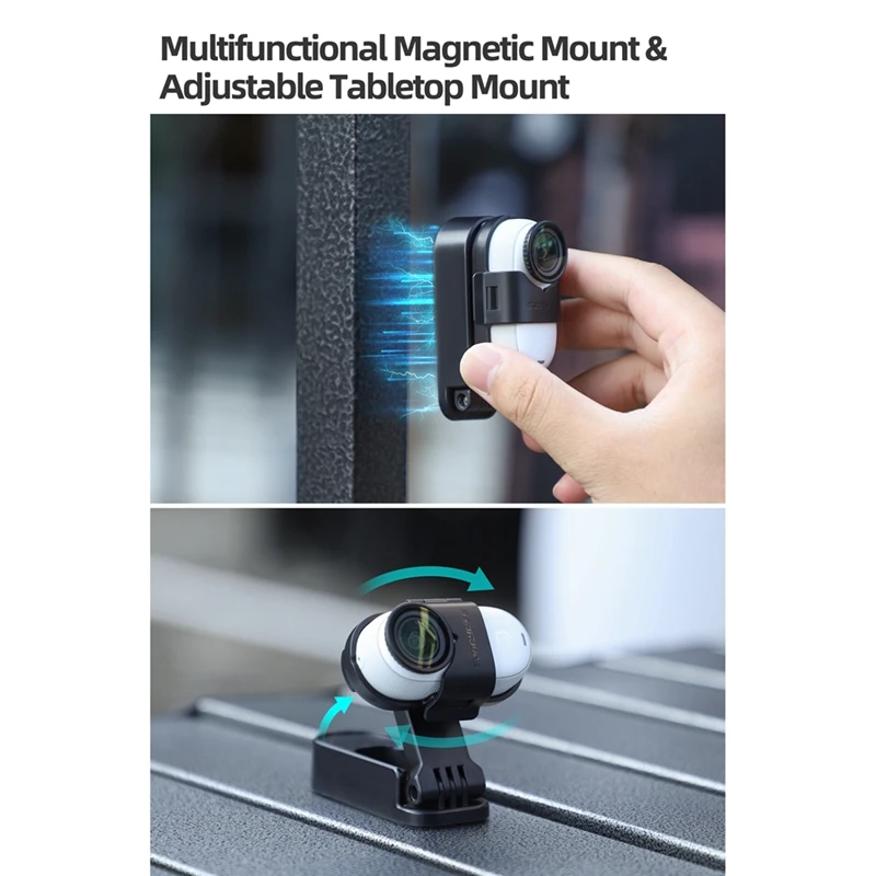 Адаптер магнитного зажима для камеры SUNNYLIFE Insta360 GO3S 360 ° Складной адаптер с