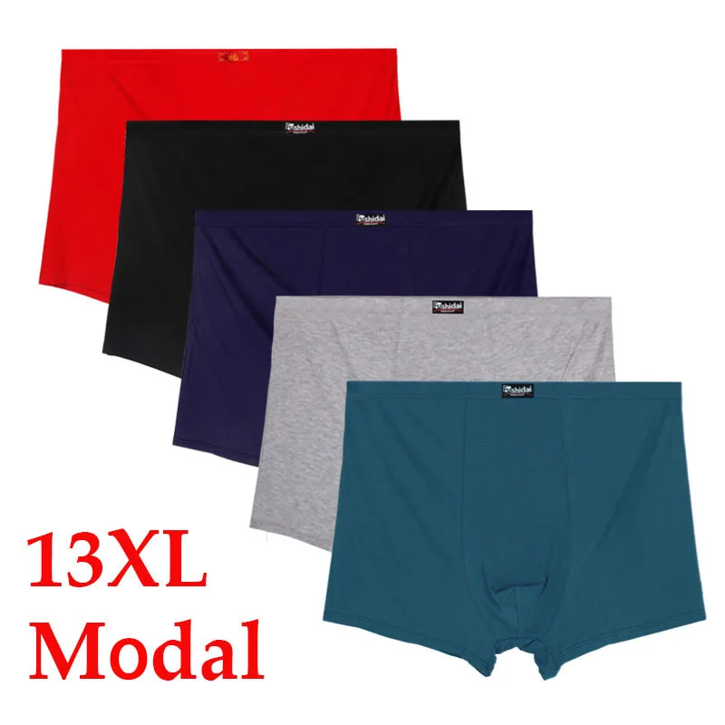 

4Pcs/lot 13XL Modal Oversize Men Boxer Boxer Homme Boxer Shorts Mens Panties Men Underwer Panties Man Underwer Man Boxer Comfort