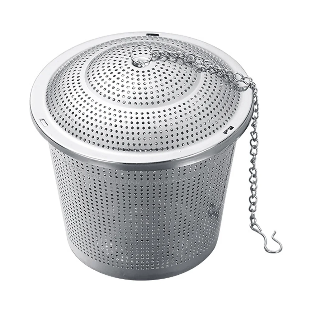 

Tea Strainerinfuser Filter Seasoning Loose Mesh Leaf Basket Cooking Steel Stainless Steeper Fine Soup Diffuser Metal Stew
