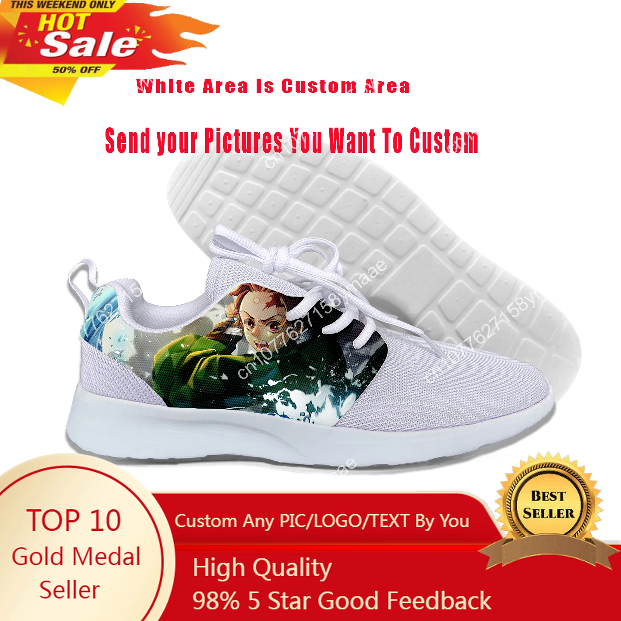 

Hot Summer Casual Anime Demon Slayer Kimetsu No Yaiba Kamado Tanjiro Shoes Man Woman Lightweight Sneakers Classic Sports Shoes