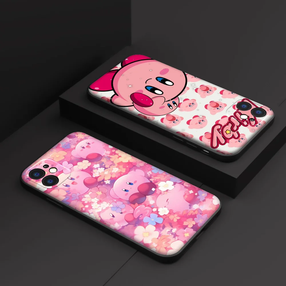 Мягкий чехол SA12 Anime Cute K-Kirbys для iPhone 16 15 14 13 7 8 Pro Max Mini Plus