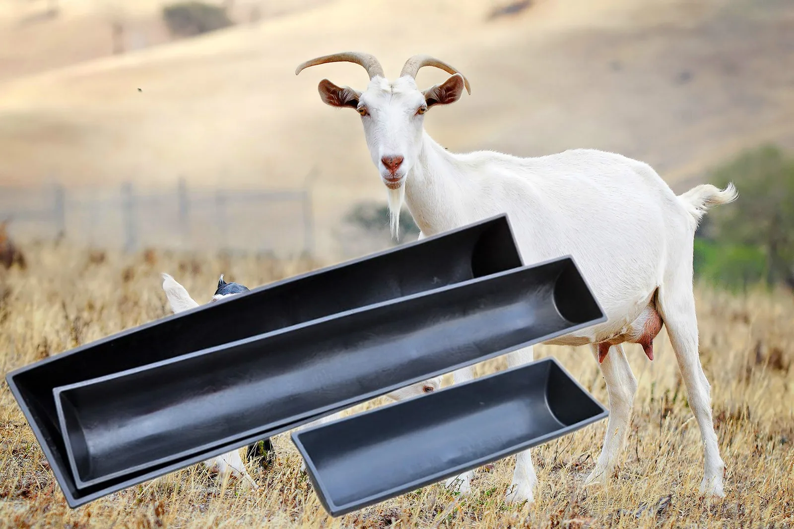 1 м/1 9 м черный пластиковый желоб для корма воды овец коз крупного рогатого скота