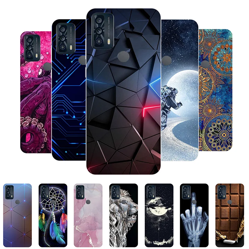 

For Coque TCL 20B Case Silicone Back Cover Phone Case For TCL 20B 6159K Soft Case For TCL 20B Bumper 20 B 2021 Funda Cartoon