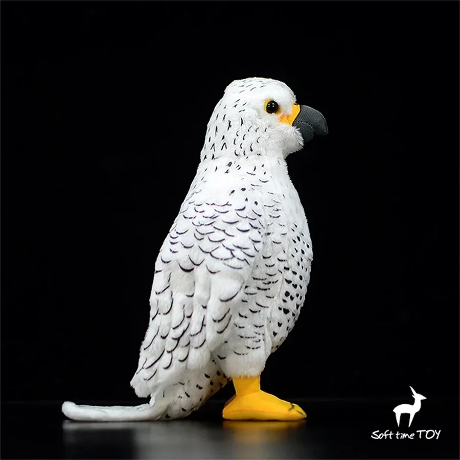Фото Плюшевая игрушка Gyrfalcon: реалистичный белый сапсан, имитация снежного сапсана, плюшевая кукла-ястреб, подарок №1