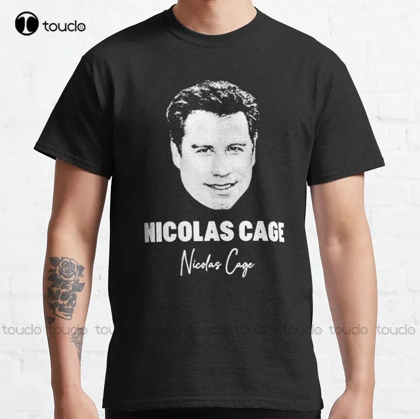 

Nicolas Cage Faceoff Face Off, John Travolta Classic T-Shirt Custom T Shirts Christmas Gift Fashion Tshirt Summer Xs-5Xl New