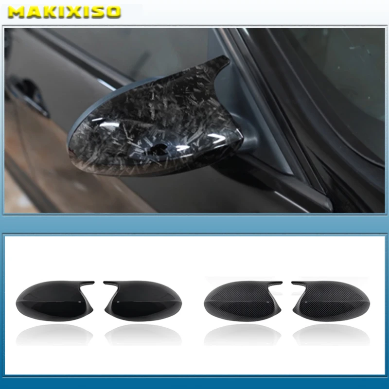 

1pair For BMW E87 E81 E82 E90 E91 E92 E93 Rear View Side Case Trim ABS Carbon Fiber Style Car Rearview Mirror Cover