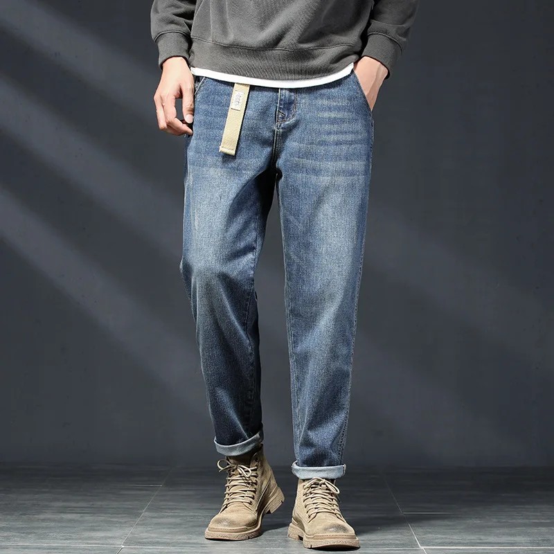 Spring and Autumn 2023 Korean Style Straight Leg Jeans Men's Casual A10