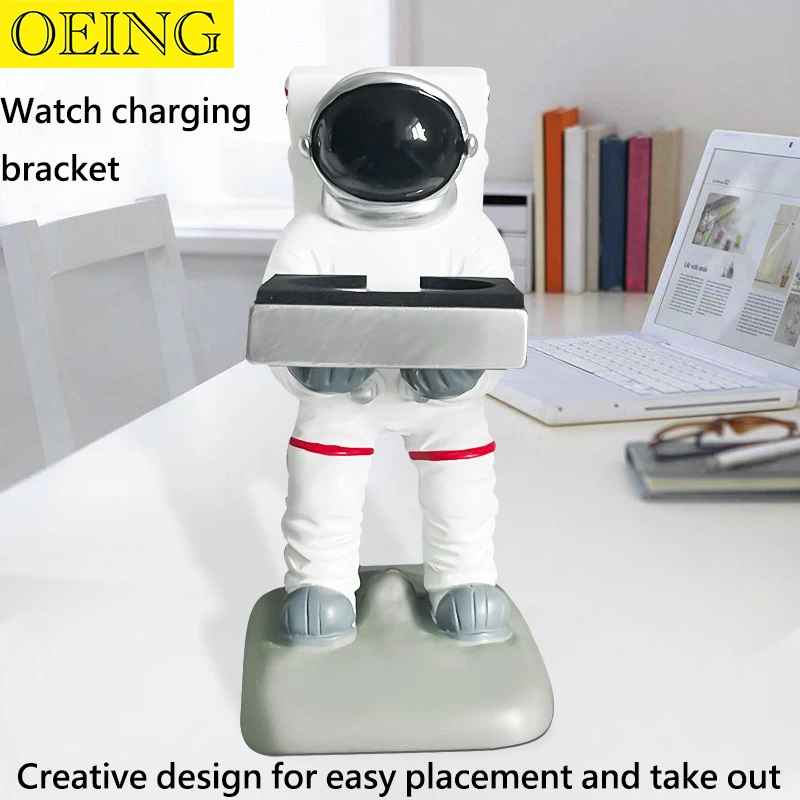 

Креативное настольное украшение для часов астронавта, кронштейн для зарядного устройства, док-станция, зарядный держатель для Apple Samsung Huawei, подставка для часов