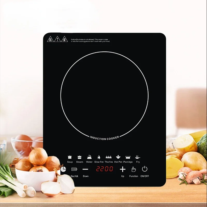 

110V/220V Electric Induction Cooker Boiler Waterproof 2200W Stir-Fry Cooking Plate Intelligent Hot Pot Stove Cooktop Burner