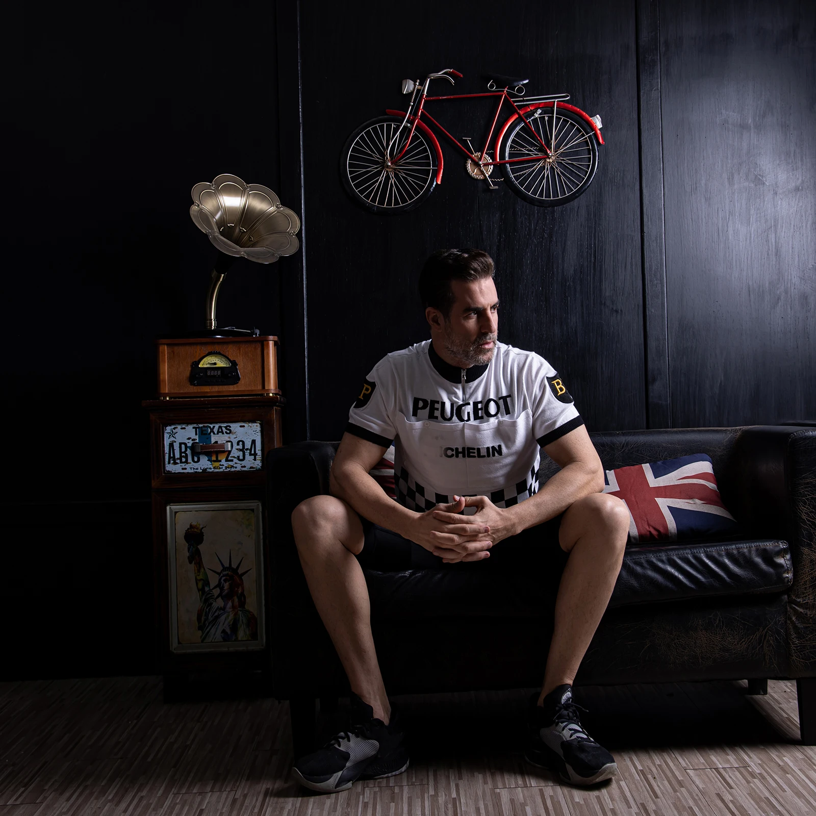 Белая шерстяная веломайка в стиле ретро велосипедный Топ