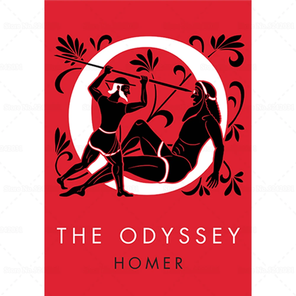 Постер Odyssey греческий эпос стихи Гомера винтажная обложка книги печать