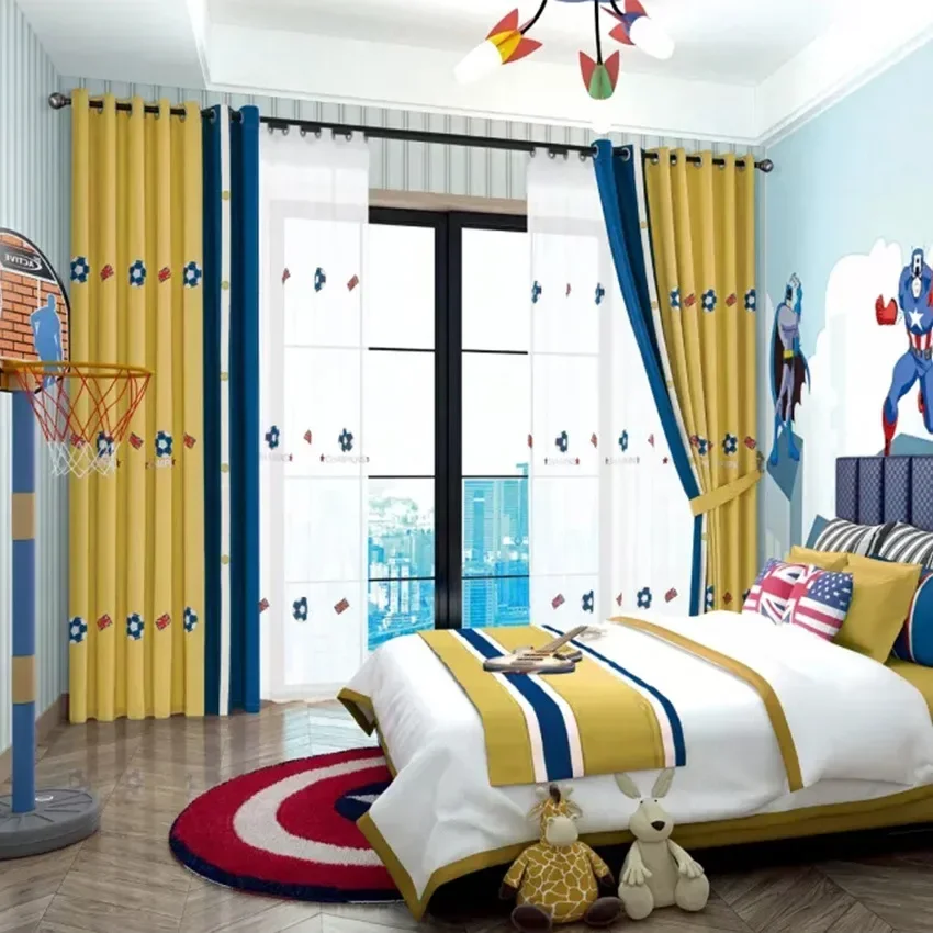 

20865-STB-Bouquet Butterfly Sheer Curtains for Living Room Bedroom Window Treatment Kitchen