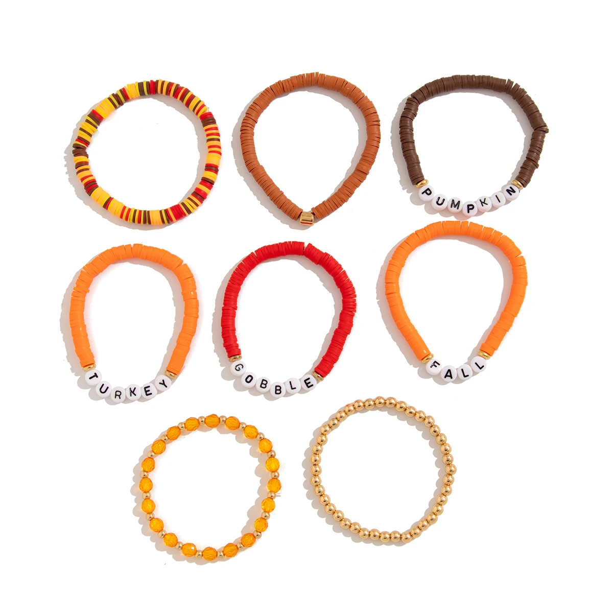 Lacteo красочные штабелируемые мягкие керамические акриловые бусины браслет