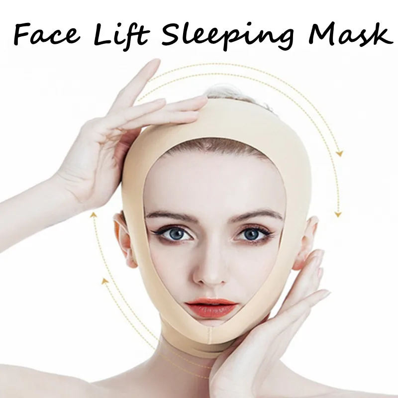 3D Reusable Breathable Beauty Women Anti Wrinkle Slimming Bandage V Shaper Full Face Lift Sleeping Mask images - 6