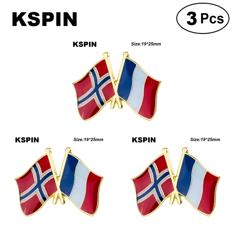 Norway France Lapel Pin Brooches Pins Flag badge Brooch Badges