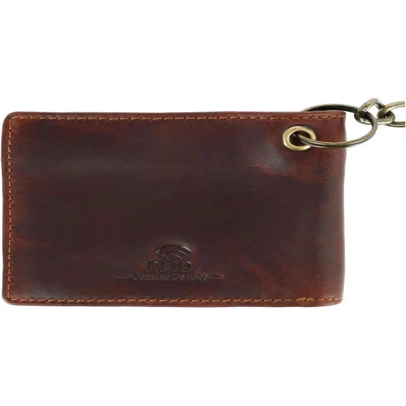 RFID Vintage  Bifold Chain Wallet (Men)