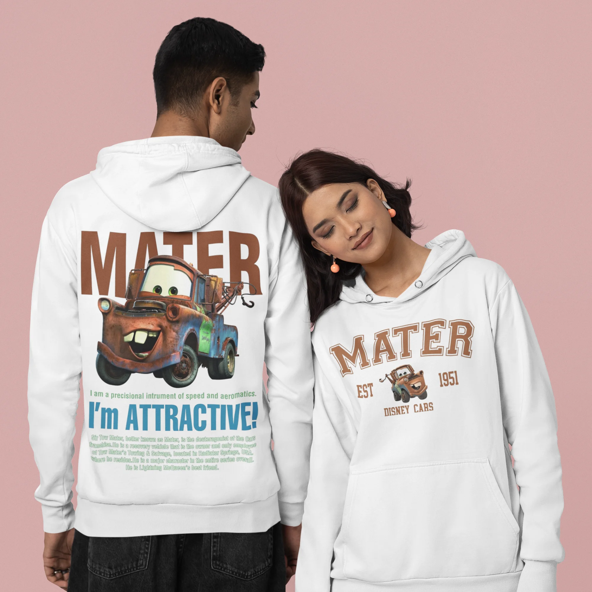 Мужская и женская толстовка с капюшоном Sally I'm Lightning Cars толстовки воротником на