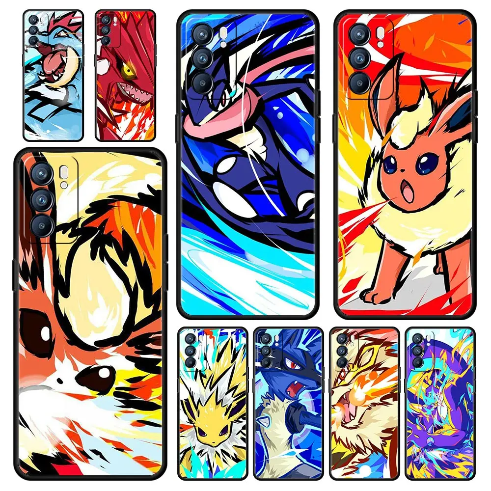Funda de teléfono de Anime de Pokémon para Realme, 8, 7, 6 Pro, C21, C3, C11, carcasa para Oppo A53, A52, A9, A54, A15, A95, Reno7 SE, Reno6 Pro, 5G, Z