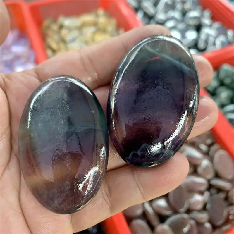 3 шт. натуральный флюорит пальмы резьба по драгоценному камню орнамент