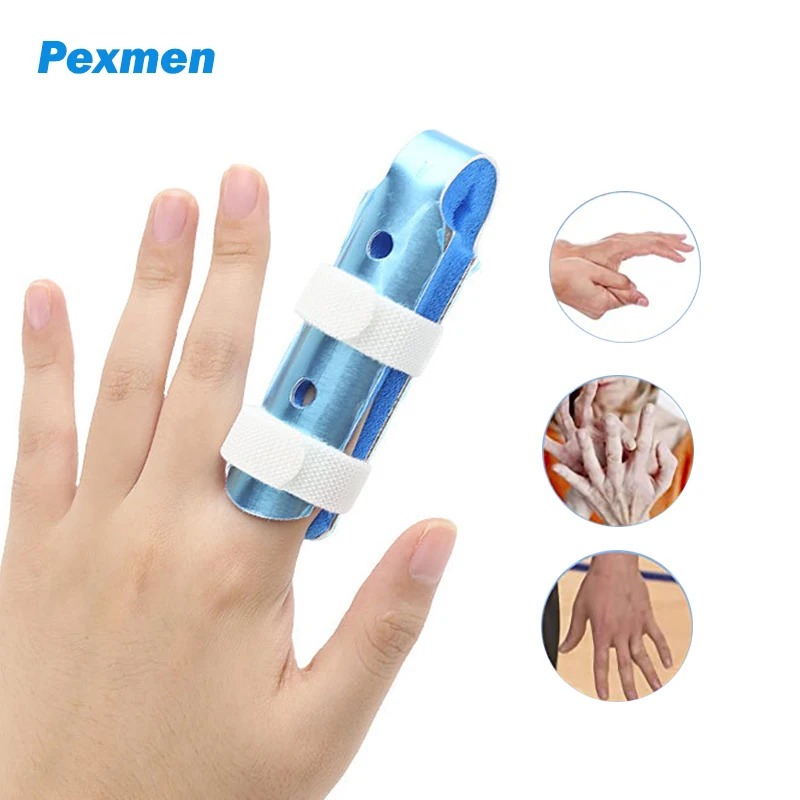 

Pexmen Finger Splint To Satisfy Finger Joints for Adults And Children With Fixed Pain Sprains Broken Fingers Straightening
