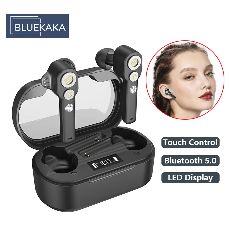 

TWS Earbuds Bluetooth 5.0 Dual Driver Subwoofer Wireless Headphone Touch Hands Free Sports Earphone Headset With Mic LED Display
