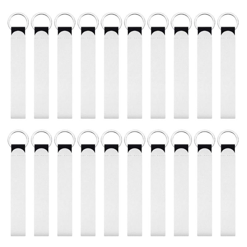 

20 шт., пустой браслет для сублимации, брелок из неопрена, ремешок на руку, ремешок для термопресса, белый запястье, Прямая