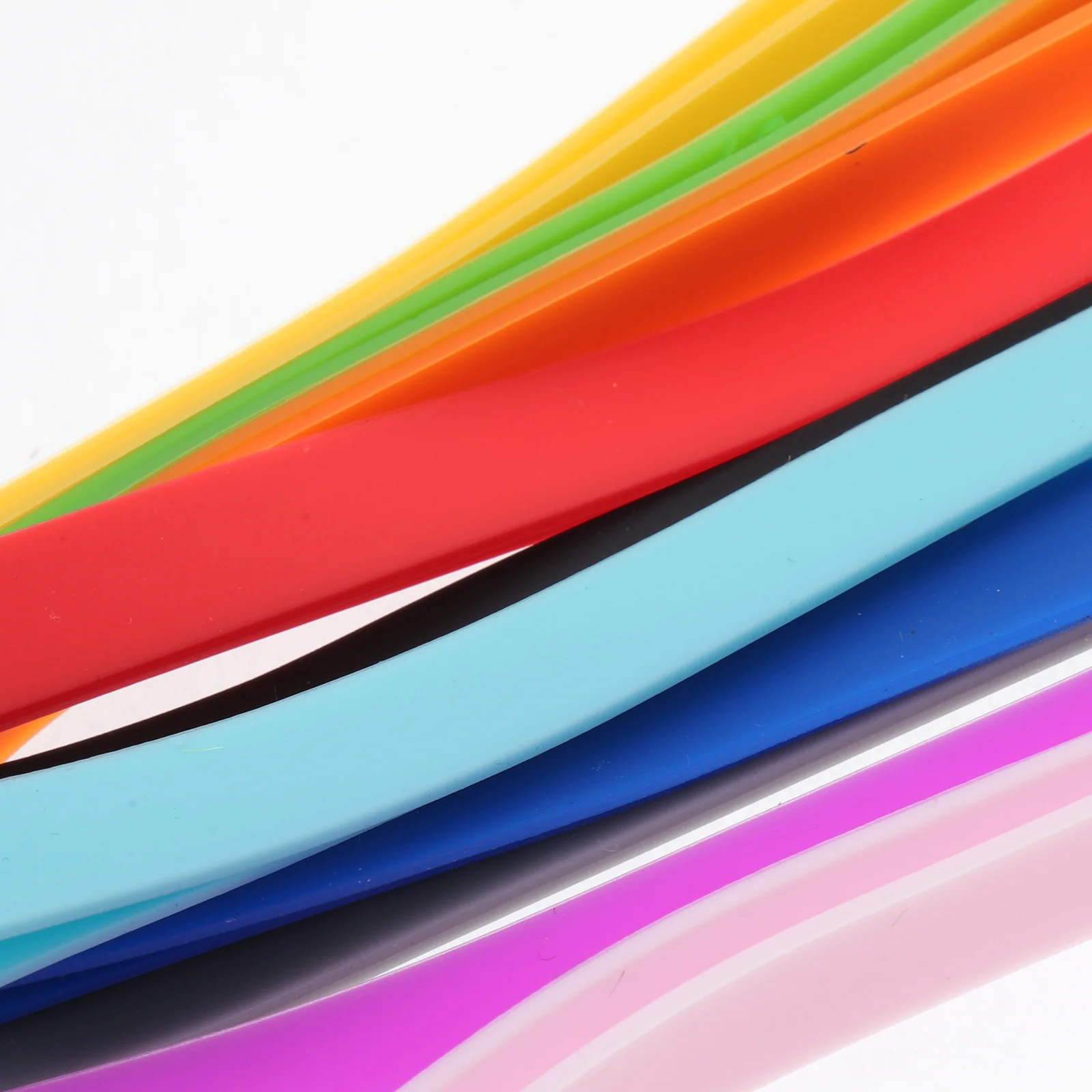 20 шт. цветные силиконовые ленты ремни для небольших канцелярских товаров