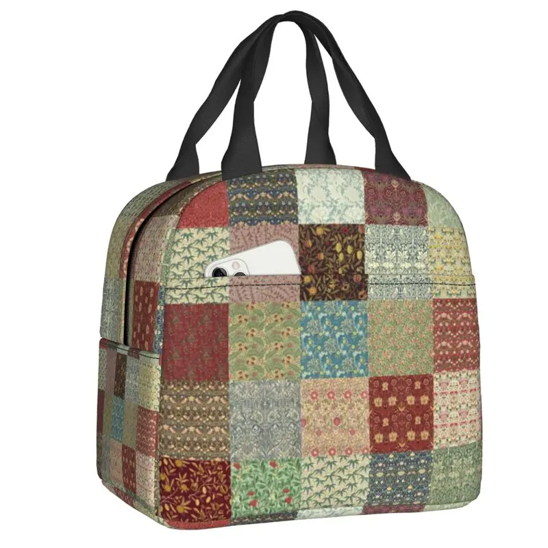 

Коллекционная сумка для ланча с узором Вильяма Морриса для мужчин и женщин, Термоизолированный Ланч-бокс для студентов и школ, на заказ