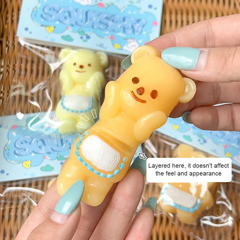 Мягкая игрушка Моти Игрушка Масло Медведь Онимание Фартук Щипание Медвежьи