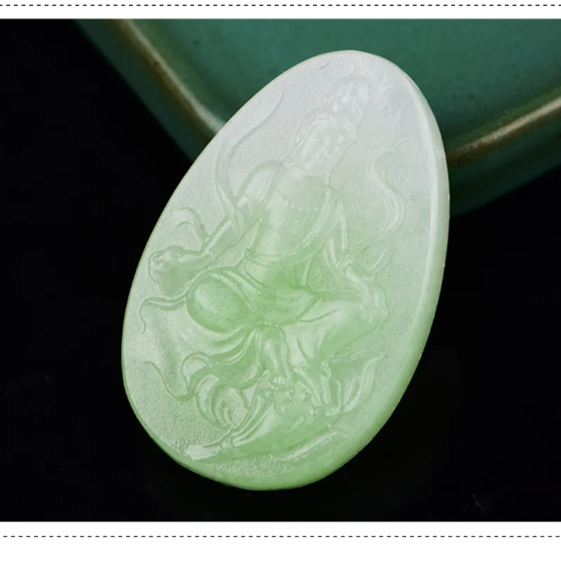 Кулон Cuiqing из нефрита с гравировкой для мужчин и женщин