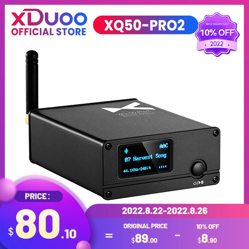 XDUOO XQ-50 PRO 2 HD Buletooth 5 1 CS8406 ES9018K2M XQ50 DAC приемник преобразователь декодер |