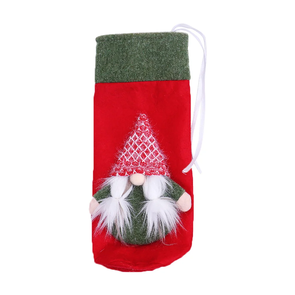

Christmas Bottle Cover Swedish Tomte Gnomes Bottle Bags Reusable Gift Bags Presents for Holiday Home Christmas Assorted Color