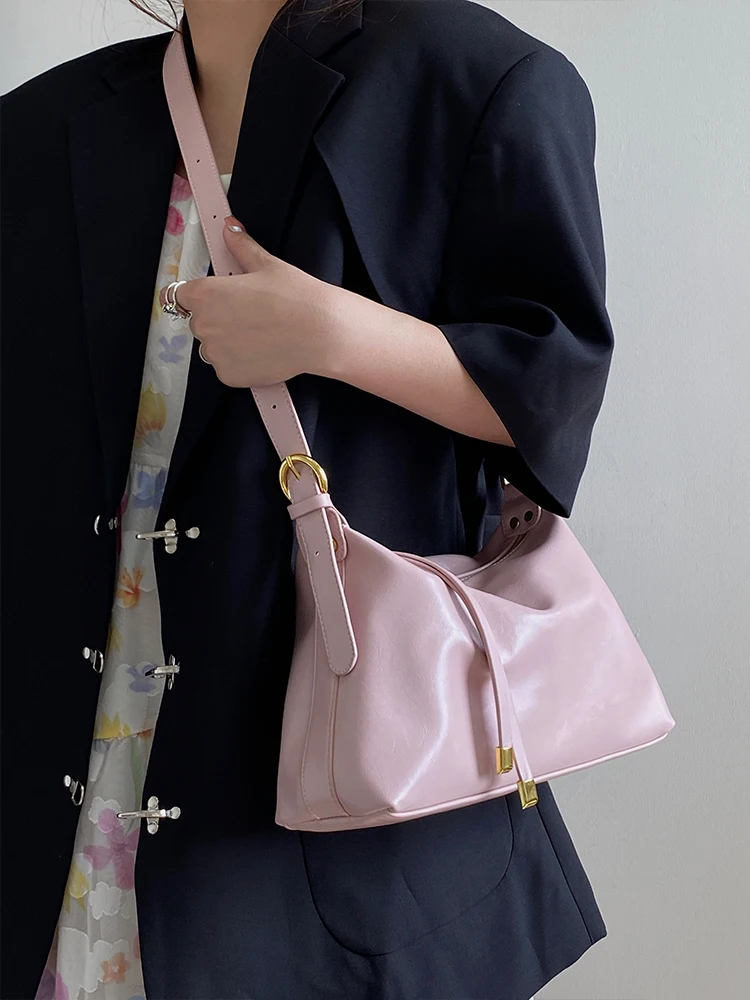 Женская розовая вместительная сумка-тоут новинка 2023 женская сумка через плечо из