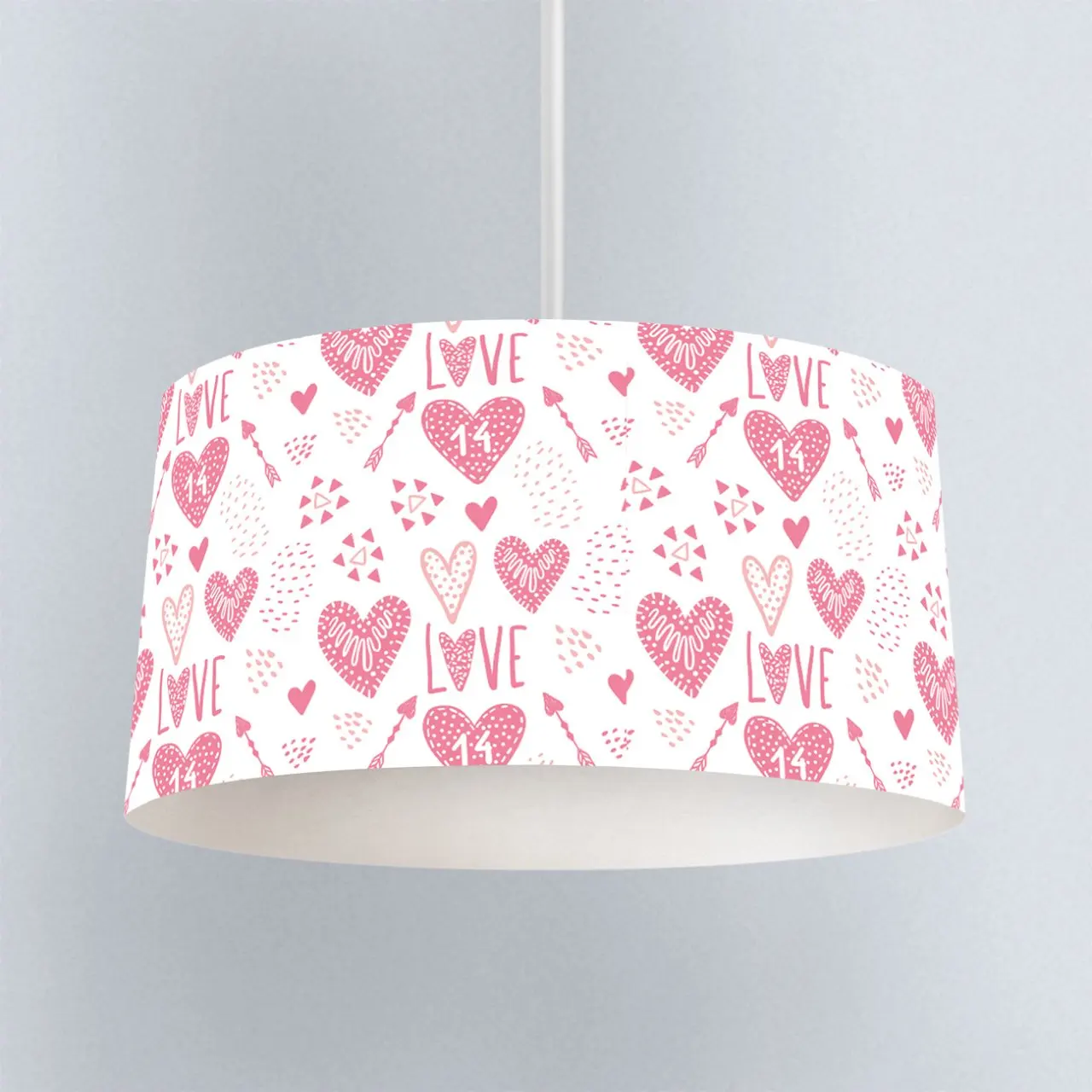 

Cute Cartoon 3D Print Baby Kids Room Born Model Pvc Fabric Cover Ceiling Drum Shape Round Modern Chandelier Decorative Led nordi