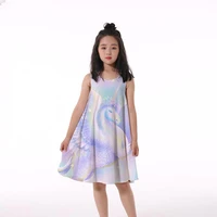 girls clothes 2022 new summer princess dresses flying sleeve kids dress unicorn party baby dresses for children clothing 4 14y