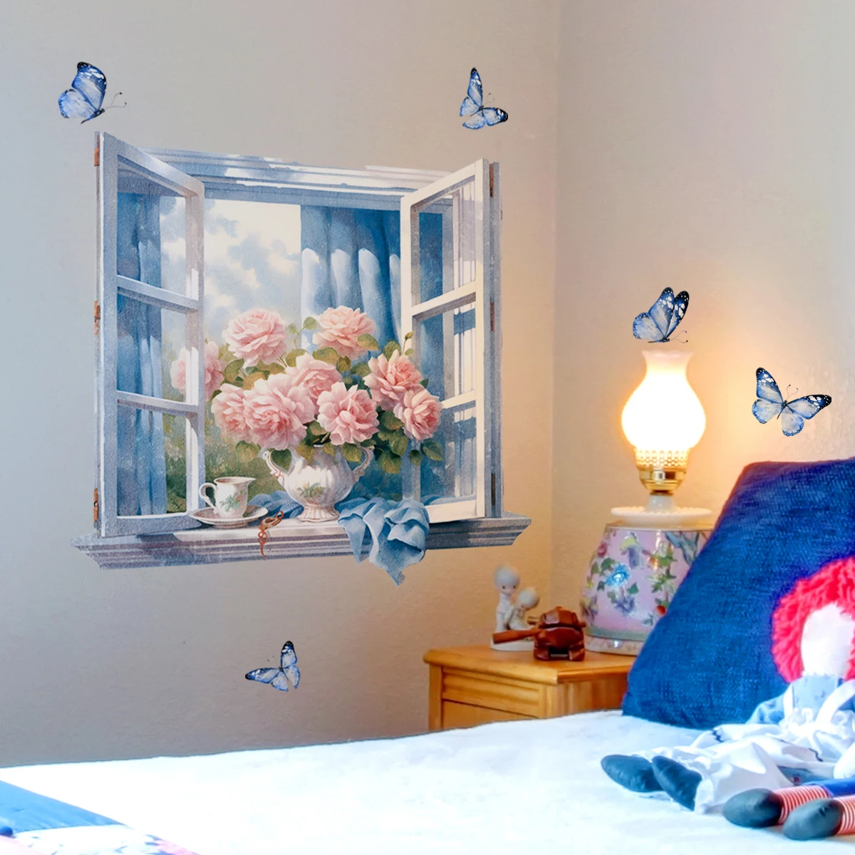 Наклейки на стены с видом окно 3D настенный декор без очков наклейки стену для