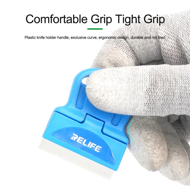 RELIFE RL-023A UV Glue Cleaner Remover Blade With Plastic Handle For Mobile Phone Screen Glue Cleaner Tools 5