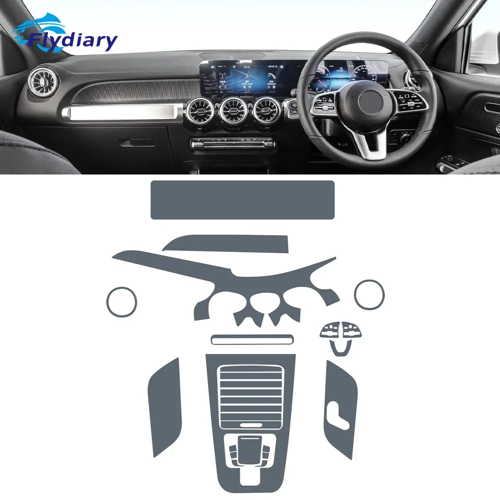 Для Mercedes Benz GLB X247 2022-2023 салон автомобиля центральная консоль прозрачная защитная