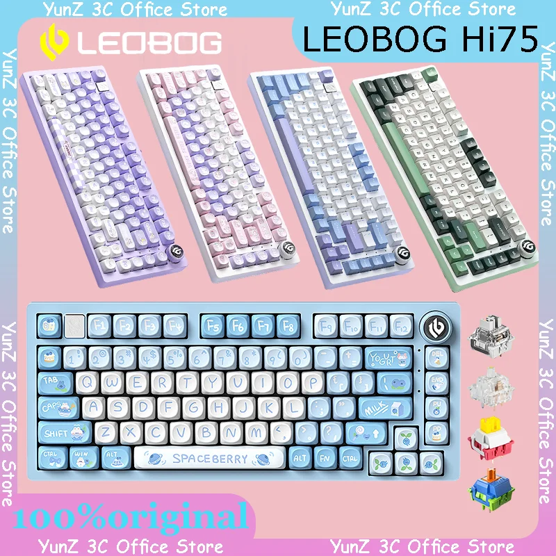 Механическая клавиатура LEOBOG Hi75 с колпачками клавиш 75% из алюминиевого сплава под