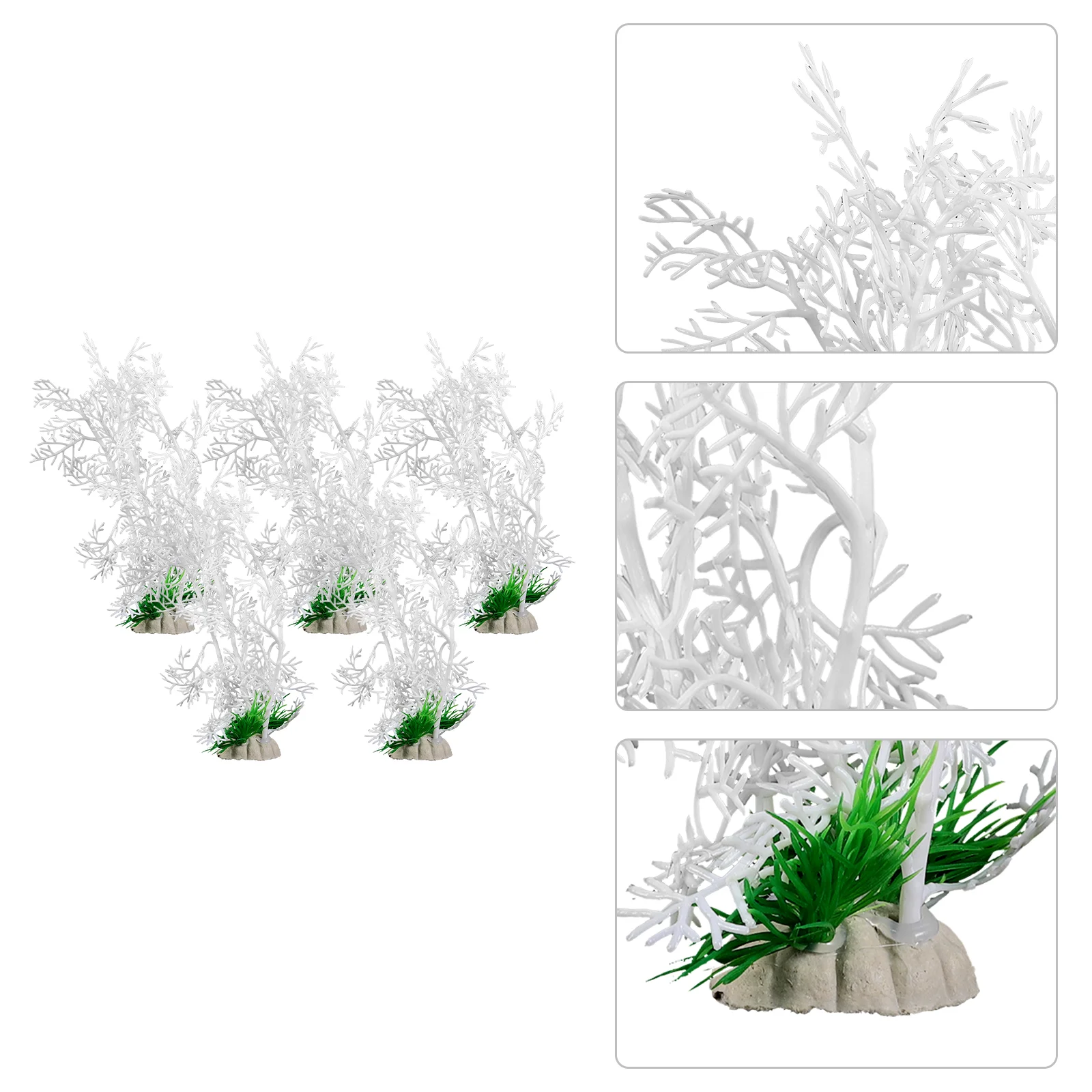 

5 Pcs Artificial Aquatic Plants Landscaping Plastic Aquarium Fish Accessories