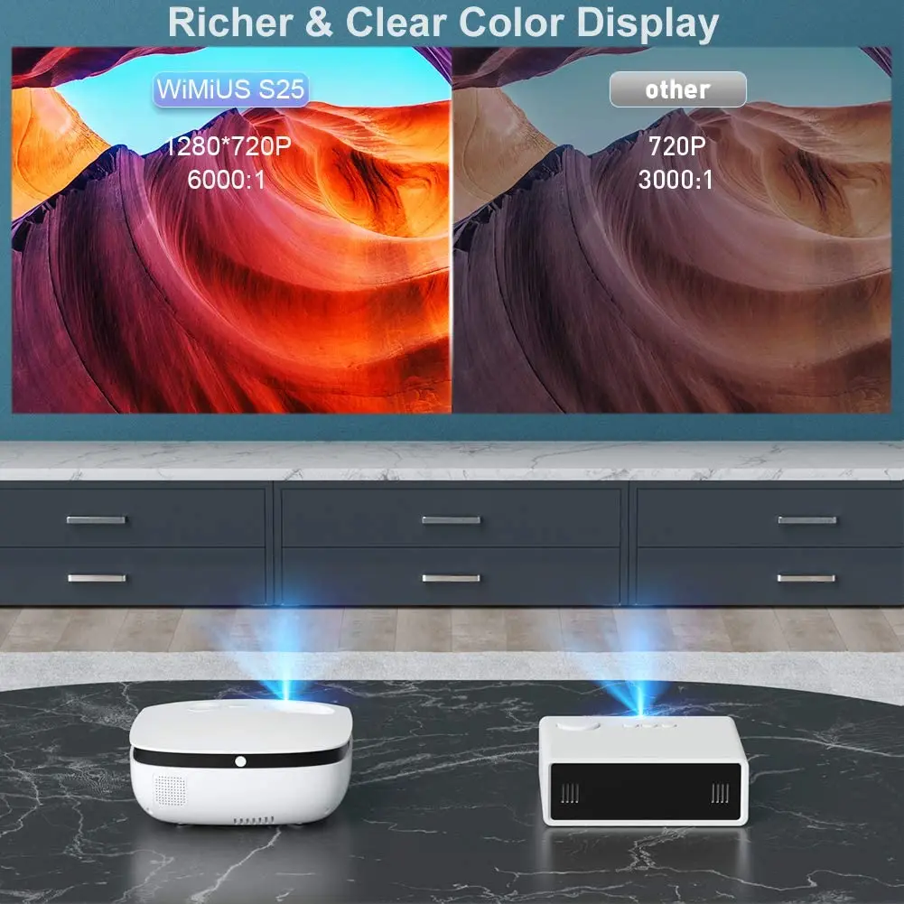 Мини-проектор S25 6500 лм проектор для телефона видеопроектор 1080P зеркальный