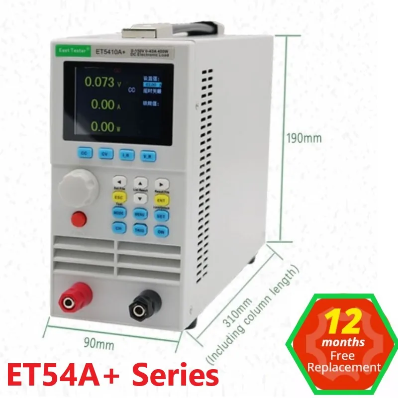 

East Tester Programmable DC Electronic Load ET54+ USB Connect Single/Dual Channel Meter Battery Capacity Tester 2.8inch Screen