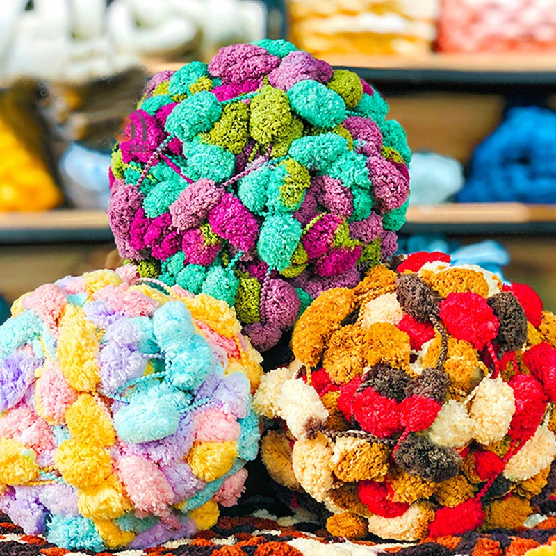

Large Ball Thread Pad Thread Woven Blanket Hand Woven DIY Material Hand Woven Coarse Wool Hook Pad